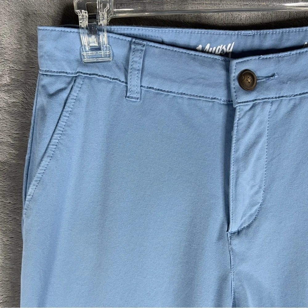 Mugsy‎ Jeans Anchors Chino Pants Men's 31x31 Straight Leg Stretch Light Blue